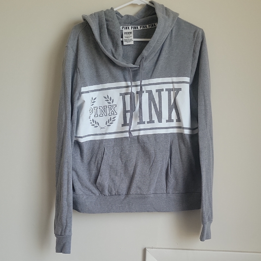 ❤️5 For $10 PINK Victoria's Secret Women's Gray Hoodie Sweater